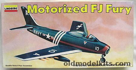 Lindberg 1/48 FJ-2 Fury Motorized with Jet Sound, 2336 plastic model kit